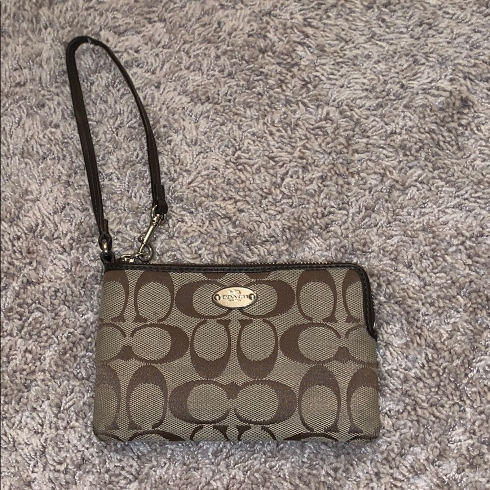 Small wristlet coach monogram